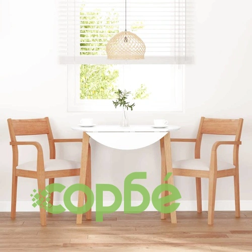 Трапезни столове с възглавници 2 бр Естествено масивно дърво ➤ топ цена ➤ sorbe.bg