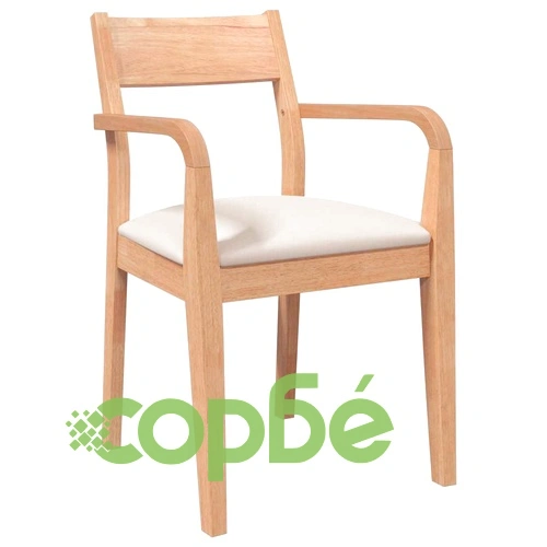 Трапезни столове с възглавници 2 бр Естествено масивно дърво ➤ топ цена ➤ sorbe.bg