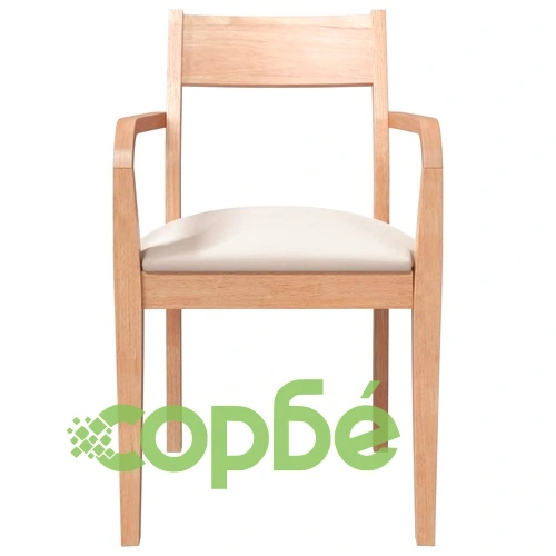 Трапезни столове с възглавници 2 бр Естествено масивно дърво ➤ топ цена ➤ sorbe.bg