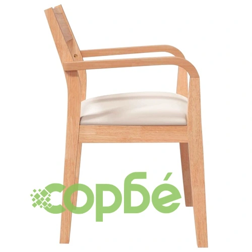 Трапезни столове с възглавници 2 бр Естествено масивно дърво ➤ топ цена ➤ sorbe.bg