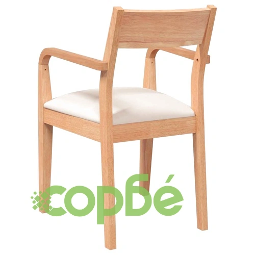 Трапезни столове с възглавници 2 бр Естествено масивно дърво ➤ топ цена ➤ sorbe.bg