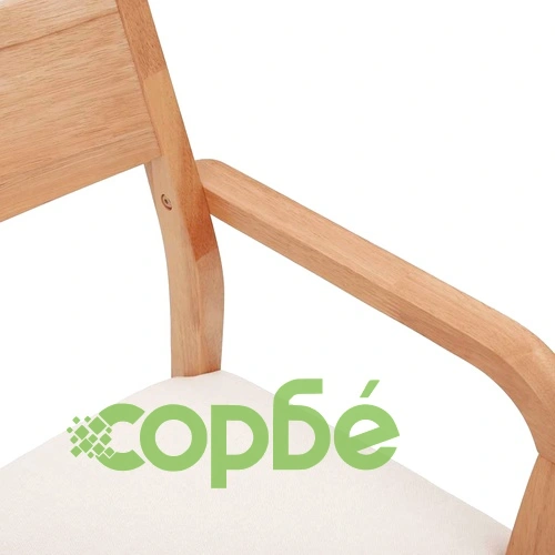 Трапезни столове с възглавници 2 бр Естествено масивно дърво ➤ топ цена ➤ sorbe.bg