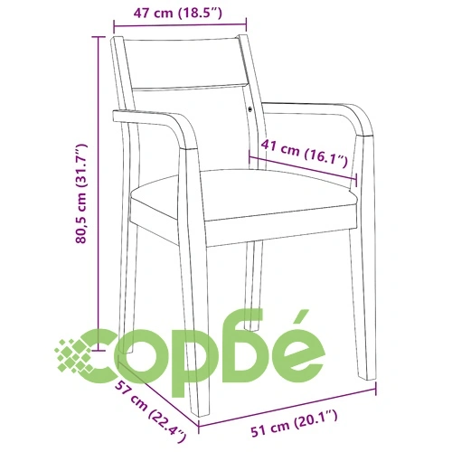 Трапезни столове с възглавници 2 бр Естествено масивно дърво ➤ топ цена ➤ sorbe.bg