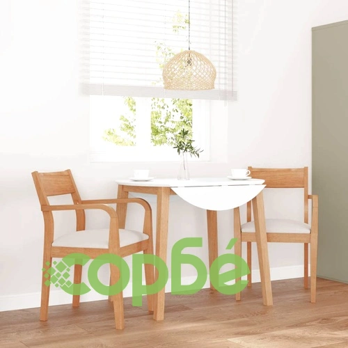 Трапезни столове с възглавници 2 бр Естествено масивно дърво ➤ топ цена ➤ sorbe.bg