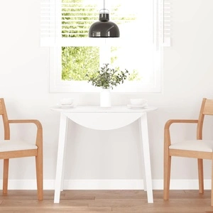 трапезна маса бяла масивна дървесина гума