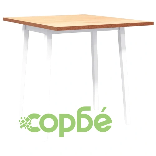 трапезна маса бяла масивна дървесина гума ➤ топ цена ➤ sorbe.bg