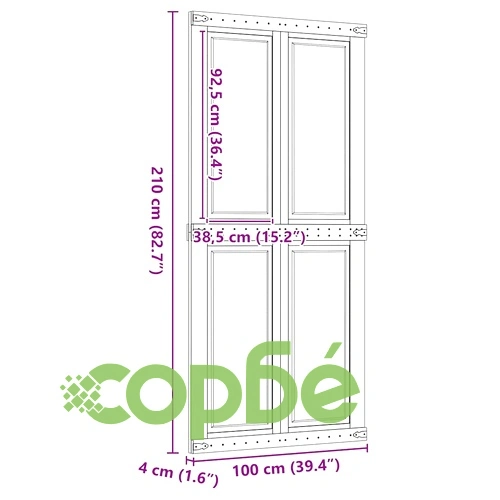 Врата за плевня CORONA 100x210 cm масивна дървесина бор ➤ топ цена ➤ sorbe.bg