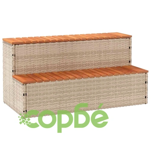 Стъпало за джакузи Beige 100x50x50,5 cm Поли ратан ➤ топ цена ➤ sorbe.bg