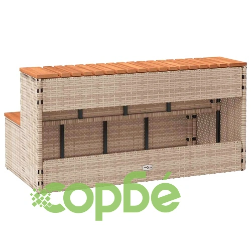 Стъпало за джакузи Beige 100x50x50,5 cm Поли ратан ➤ топ цена ➤ sorbe.bg