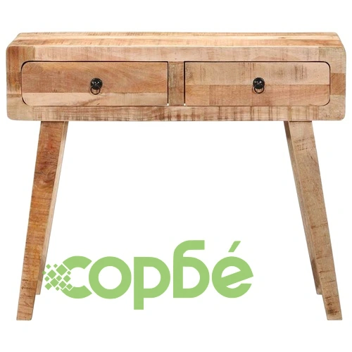 Конзолна маса 90x32x75 cm Масивна дървесина грубо манго ➤ топ цена ➤ sorbe.bg