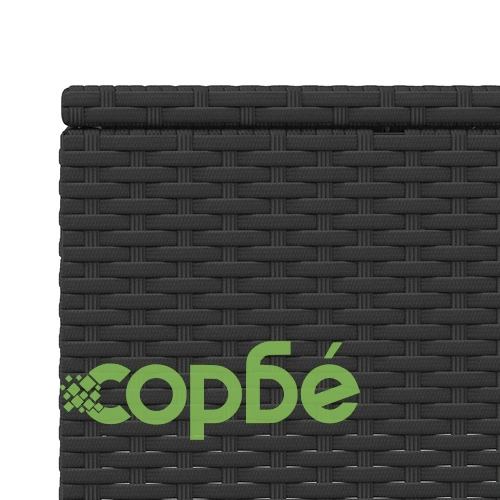 Шезлонг с плаваща възглавница Black Poly Rattan ➤ топ цена ➤ sorbe.bg