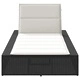 Шезлонг с плаваща възглавница Black Poly Rattan