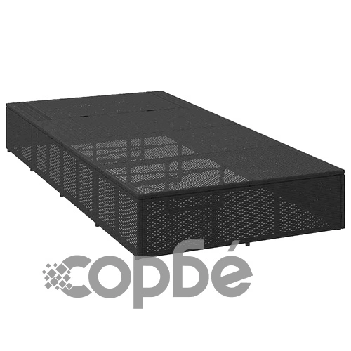 Шезлонг с плаваща възглавница Black Poly Rattan ➤ топ цена ➤ sorbe.bg