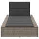 Шезлонг с плаваща възглавница Grey Poly Rattan
