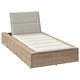 Шезлонг с плаваща възглавница Beige Poly Rattan