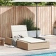 Шезлонг с плаваща възглавница Beige Poly Rattan