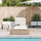 Шезлонг с плаваща възглавница Beige Poly Rattan
