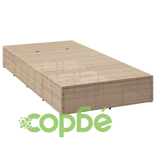 Шезлонг с плаваща възглавница Beige Poly Rattan ➤ топ цена ➤ sorbe.bg