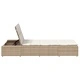 Шезлонг с плаваща възглавница Beige Poly Rattan