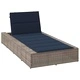 Шезлонг с плаваща възглавница Grey Poly Rattan