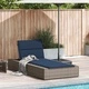 Шезлонг с плаваща възглавница Grey Poly Rattan