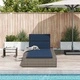 Шезлонг с плаваща възглавница Grey Poly Rattan