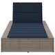 Шезлонг с плаваща възглавница Grey Poly Rattan
