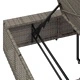Шезлонг с плаваща възглавница Grey Poly Rattan