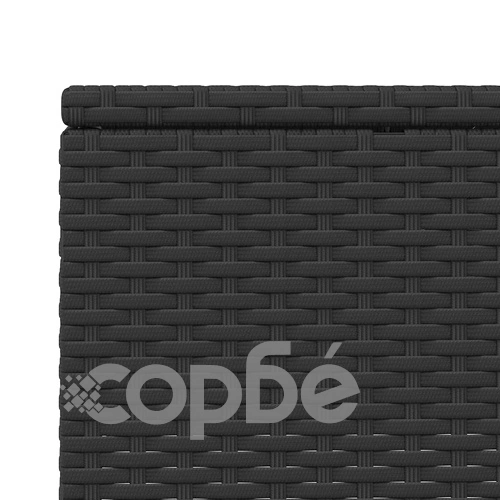 Шезлонг с плаваща възглавница Black Poly Rattan ➤ топ цена ➤ sorbe.bg