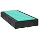 Шезлонг с плаваща възглавница Black Poly Rattan