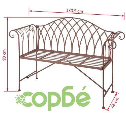 Esschert Design Градинска пейка, метална, староанглийски стил, MF009 ➤ топ цена ➤ sorbe.bg