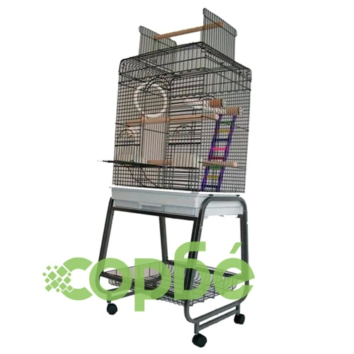 Strong Клетка за папагал Villa Aurelia, сива, 56x43x154 см, 93025   ➤ топ цена ➤ sorbe.bg