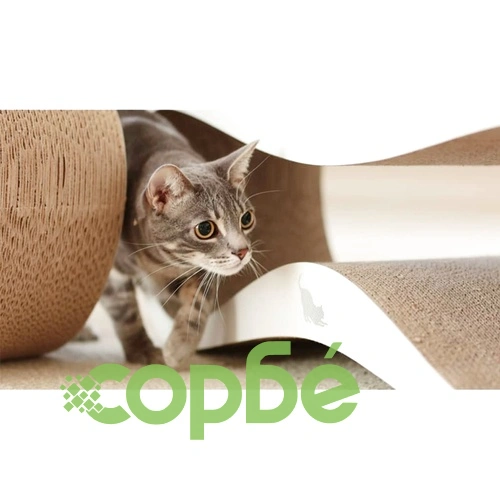 MyKotty Драскалка за котки LUI, 75x25x25 см, бяла, 3081 ➤ топ цена ➤ sorbe.bg