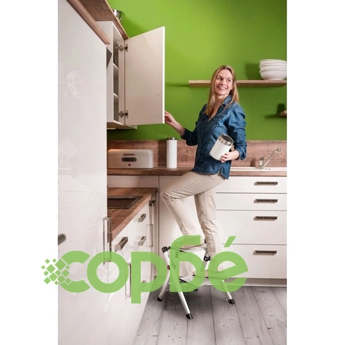 Hailo Домакинска стълба 2 стъпала Mini Comfort 45 см алуминий 4310-100 ➤ топ цена ➤ sorbe.bg