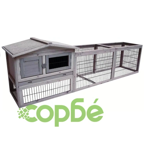 FLAMINGO Клетка за зайци Sunshine Cottage Jumbo, 230x53x70 см, 201903   ➤ топ цена ➤ sorbe.bg