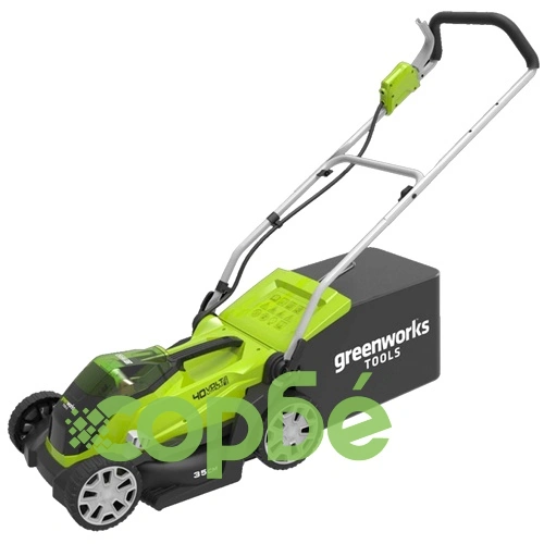 Greenworks Косачка за трева с 2 батерии 40V 2 Ah, G40LM35, 2501907UC ➤ топ цена ➤ sorbe.bg