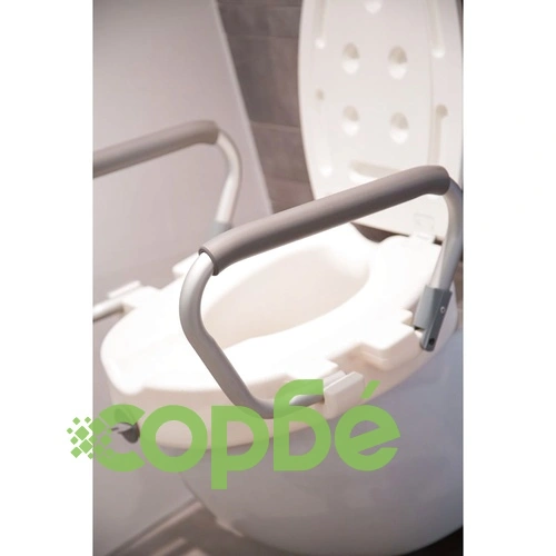 Parcura Повдигната тоалетна седалка с подлакътници, 120 кг, бяла ➤ топ цена ➤ sorbe.bg