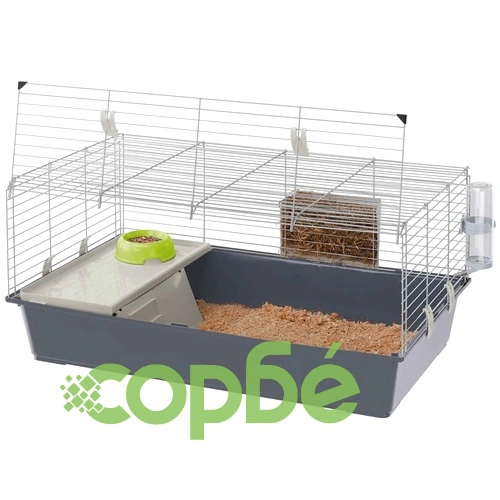 Ferplast Клетка за зайци Rabbit 100, 95x57x46 см, 57052070   ➤ топ цена ➤ sorbe.bg