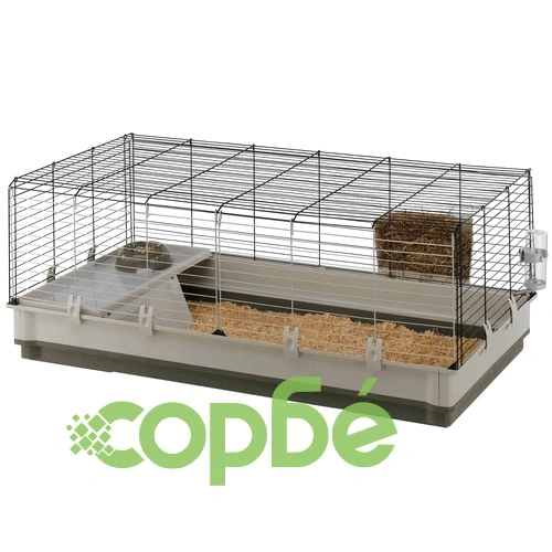 Ferplast Клетка за зайци Krolik 120, X-голяма, 120x60x50 см, зелена   ➤ топ цена ➤ sorbe.bg