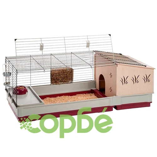 Ferplast Клетка за зайци Krolik 140 Plus, 142x60x50 см, 57072570   ➤ топ цена ➤ sorbe.bg