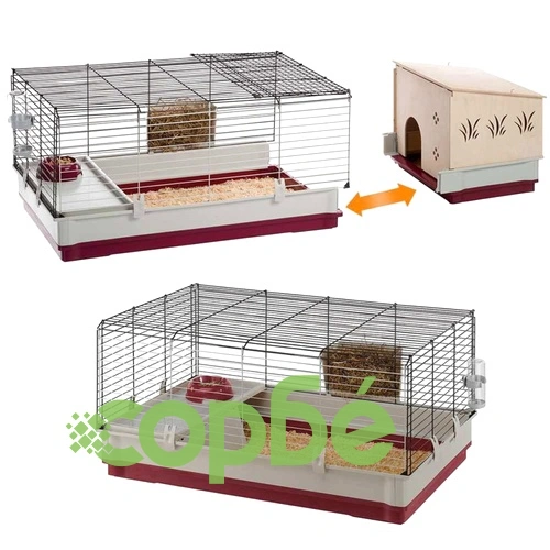 Ferplast Клетка за зайци Krolik 140 Plus, 142x60x50 см, 57072570   ➤ топ цена ➤ sorbe.bg