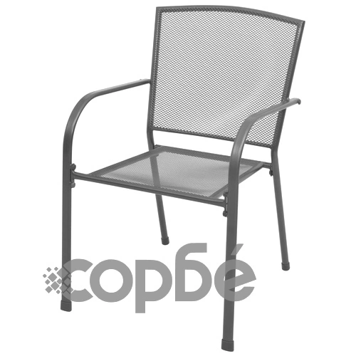 Стифиращи градински столове, 2 бр, стомана, сиви ➤ топ цена ➤ sorbe.bg