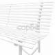 Градинска пейка, 150 см, стомана, бяла