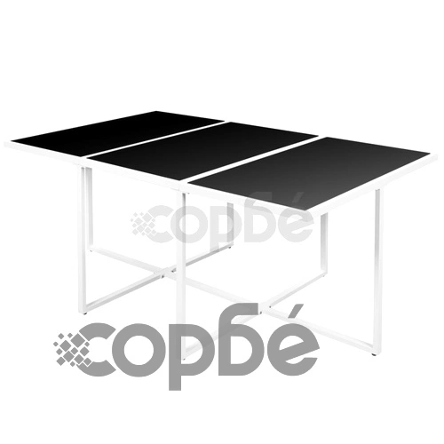 Градински трапезен комплект, 7 части, алуминий, черен ➤ топ цена ➤ sorbe.bg