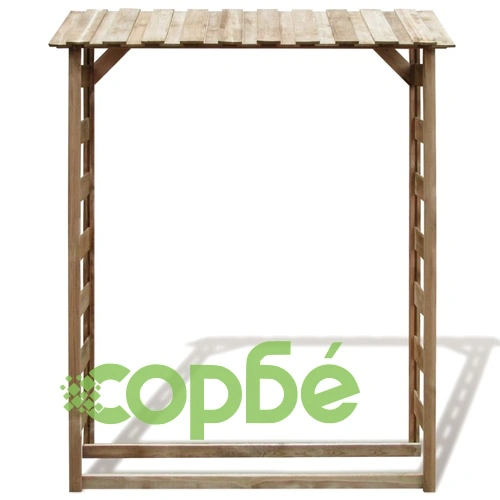 Навес за дърва за огрев, 150x44x176 cм, импрегниран бор ➤ топ цена ➤ sorbe.bg