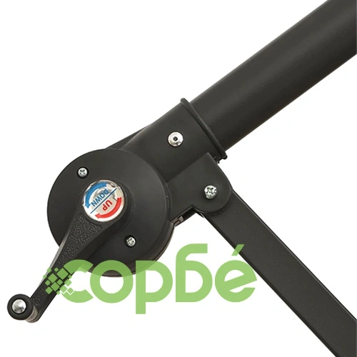 Окачен чадър с LED осветление, 300 см, зелен, метален прът ➤ топ цена ➤ sorbe.bg