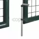 Оградна порта, стомана, 306x175 см, зелена