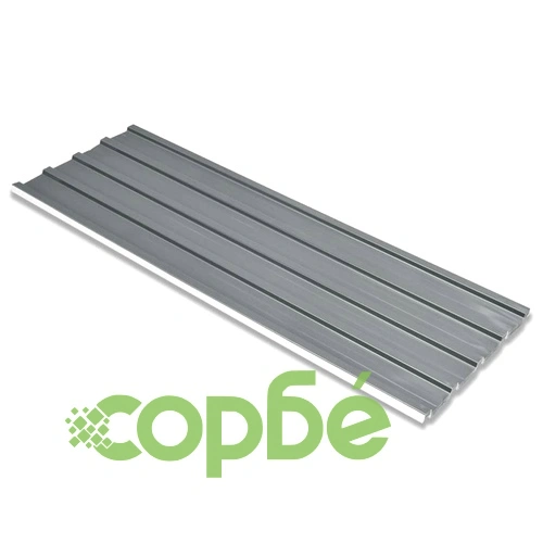 Покривни панели, 12 бр, поцинкована стомана, сиви  ➤ топ цена ➤ sorbe.bg