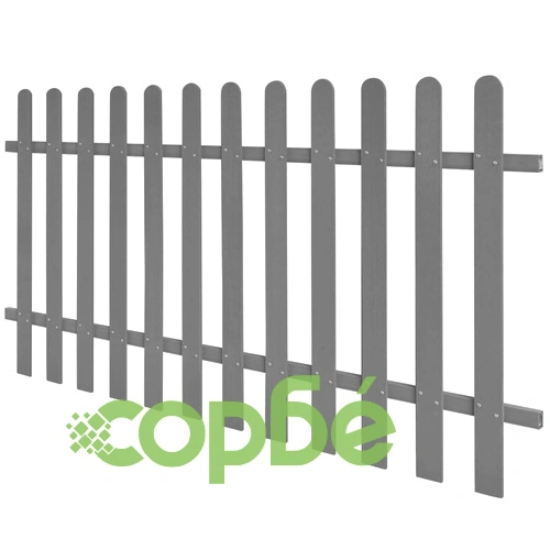 Дъсчена ограда, WPC, 200x100 см ➤ топ цена ➤ sorbe.bg