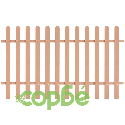 Дъсчена ограда, WPC, 200x120 см ➤ топ цена ➤ sorbe.bg